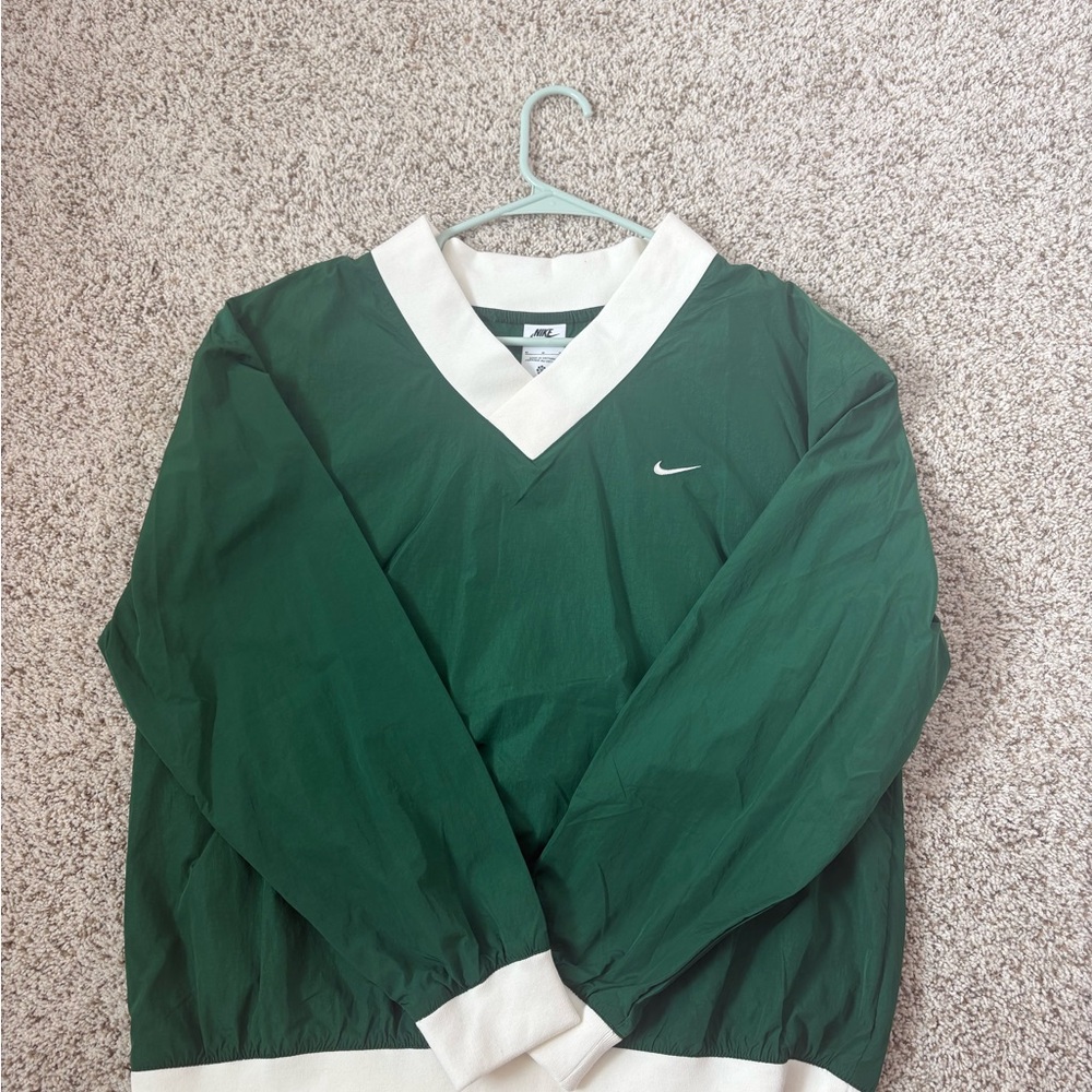 Nike Green and White Sweatshirt